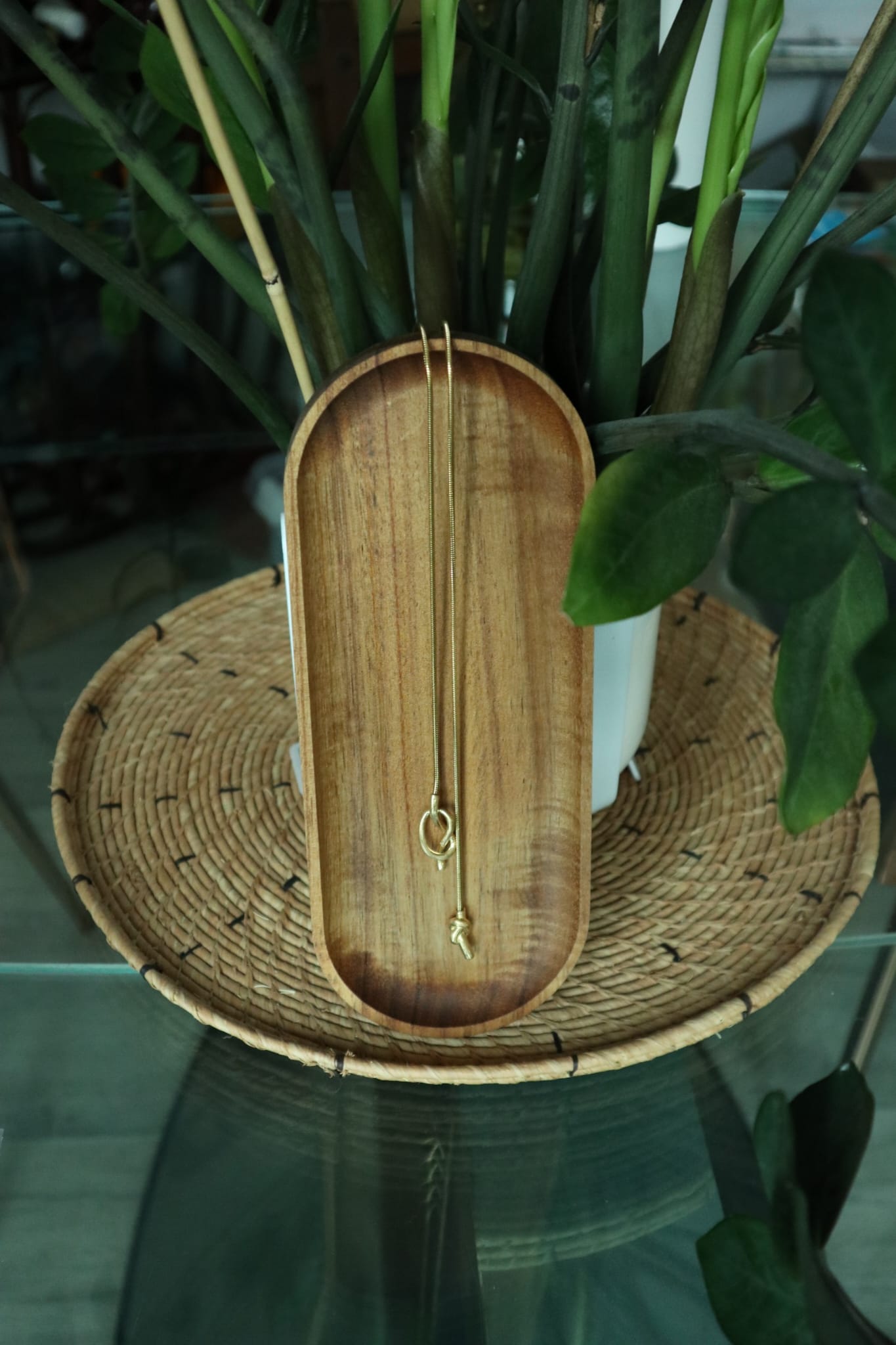 Knotted Double Pendant Chain